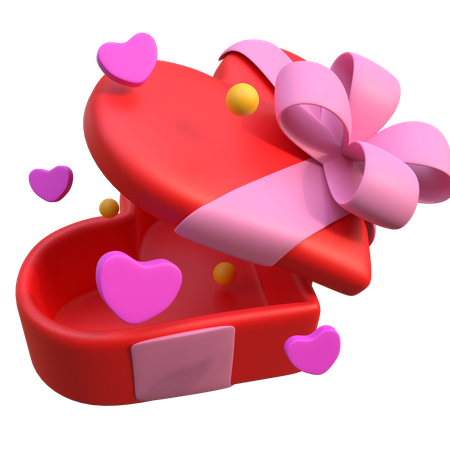 Liebe Geschenkbox  3D Icon