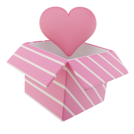 Liebe Geschenkbox  3D Icon