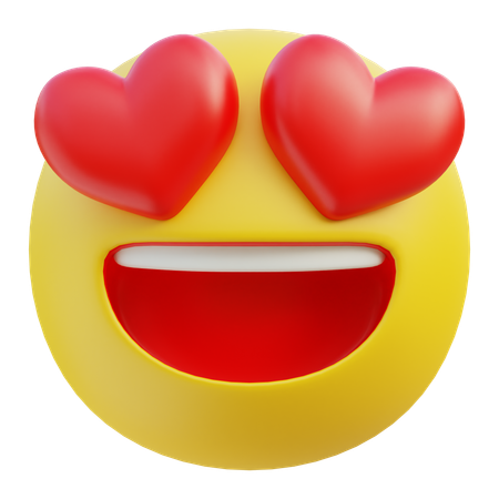 Liebesaugen-Emoji  3D Icon