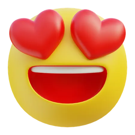 Liebesaugen-Emoji  3D Icon