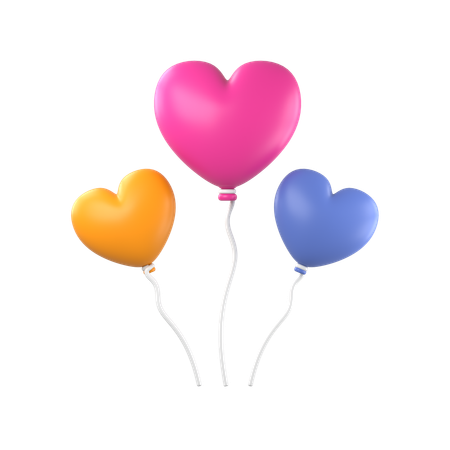 Liebesballon  3D Icon