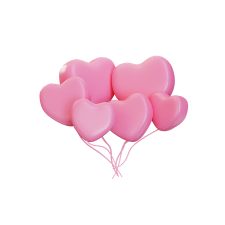 Liebesballon  3D Illustration