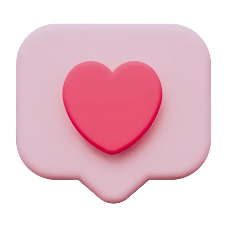 Liebesbenachrichtigung  3D Icon