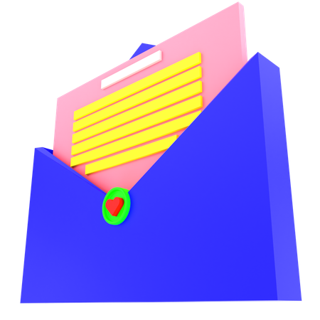 Liebesbrief  3D Icon