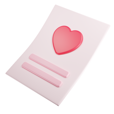 Liebesbrief  3D Icon