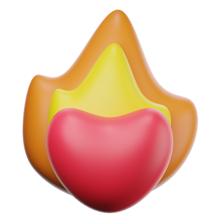 Liebe Feuer  3D Icon