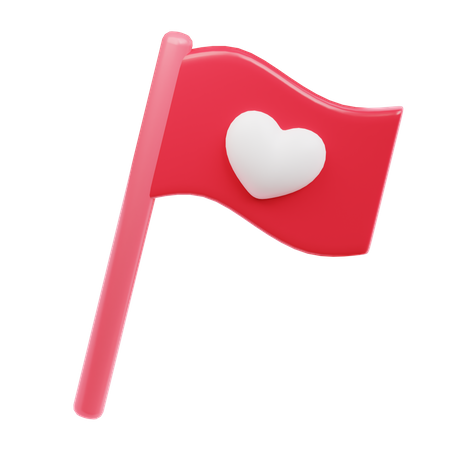 Liebe Flagge  3D Icon