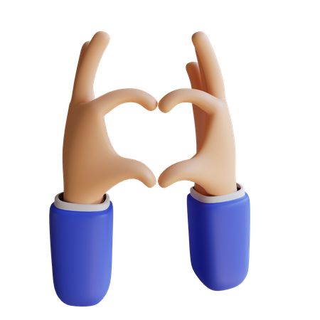 Liebe Handbewegung  3D Illustration