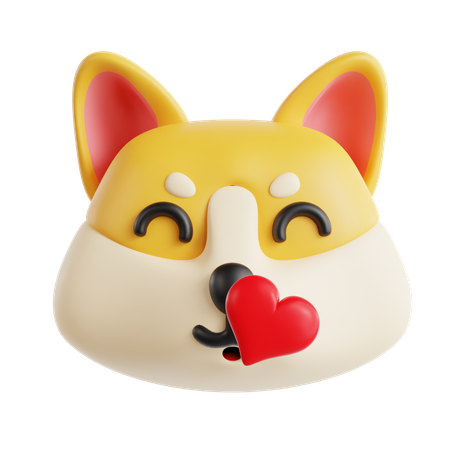 Liebeshund-Emoji  3D Icon