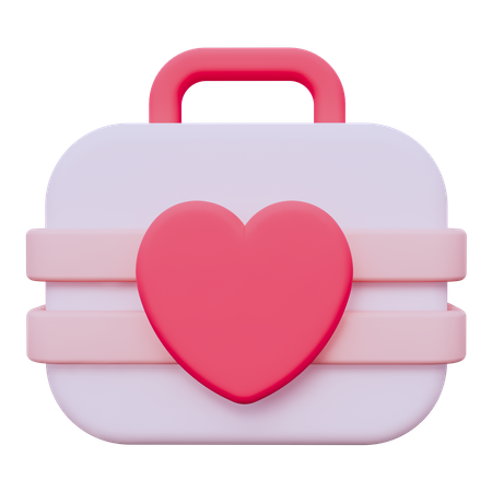 Liebe koffer  3D Icon