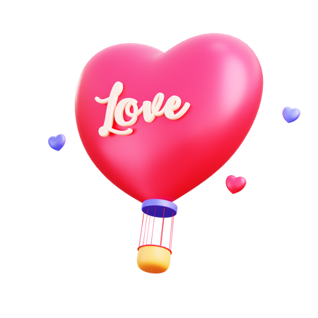 Liebe luftballon  3D Illustration