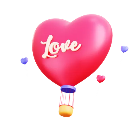 Liebe luftballon  3D Illustration