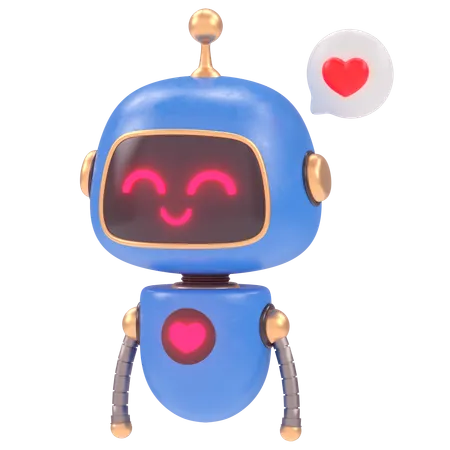 Liebe Roboter  3D Illustration