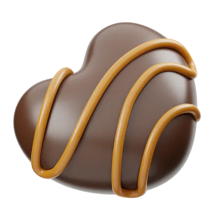 Liebe Schokolade mit Karamell  3D Icon