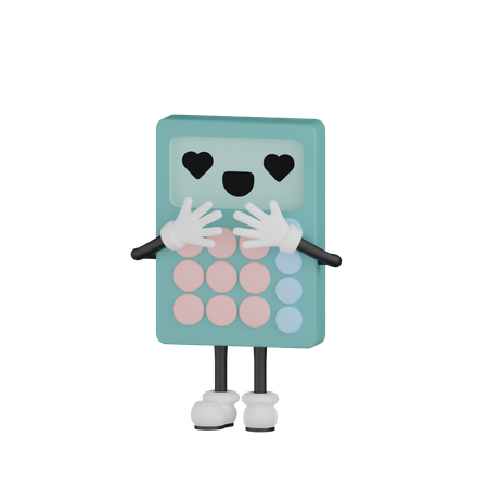 Liebevoller Rechner  3D Icon