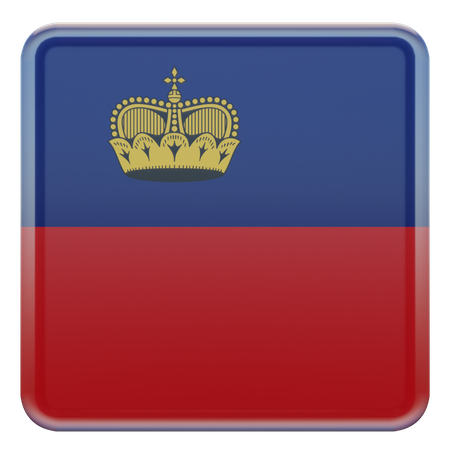 Liechtenstein Square Flag  3D Icon