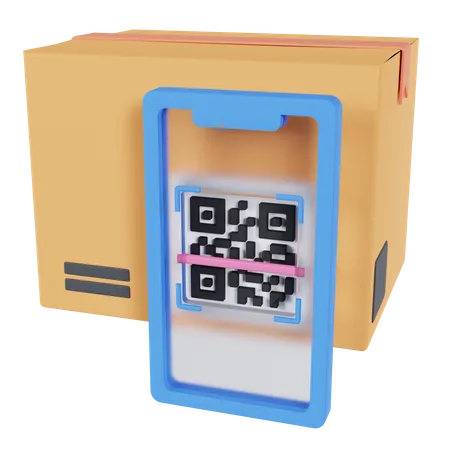 Lieferbox QR-Code scannen  3D Icon