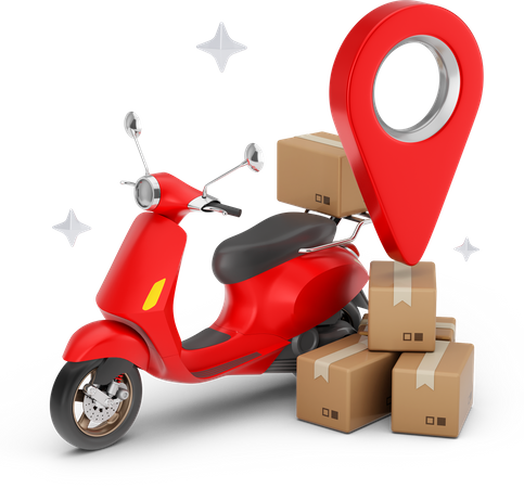 Lieferfahrrad  3D Icon