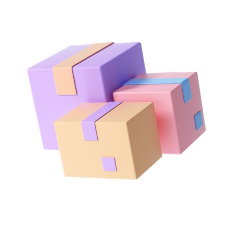 Lieferboxen  3D Illustration