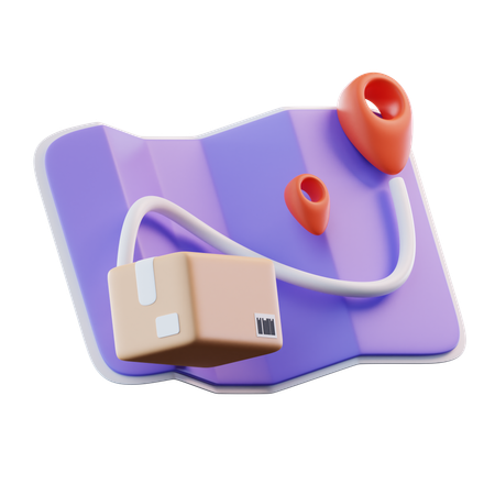 Lieferort  3D Icon