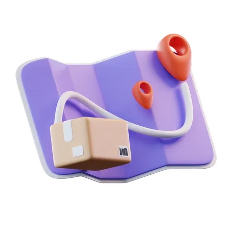 Lieferort  3D Icon