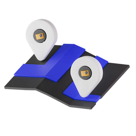 Lieferort  3D Icon