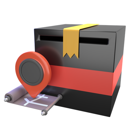 Lieferort  3D Icon