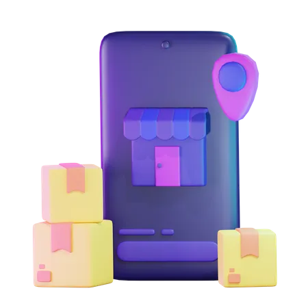 Lieferort  3D Icon