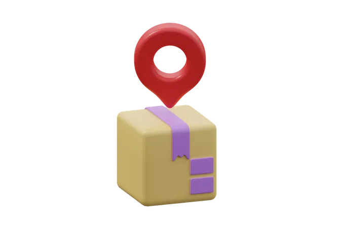 Lieferort  3D Icon