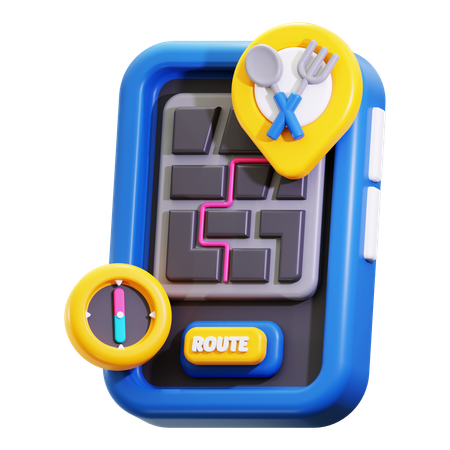 Lieferort für Essen  3D Icon