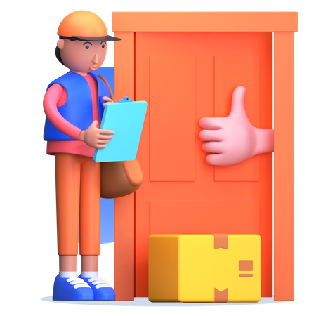 Lieferung von Tür zu Tür  3D Icon