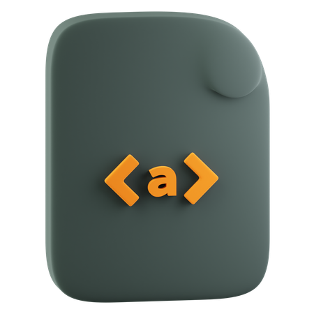 Lien d'ancrage HTML  3D Icon