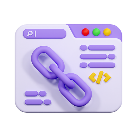 Lien internet  3D Icon