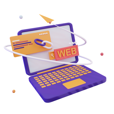 Lien Web  3D Icon