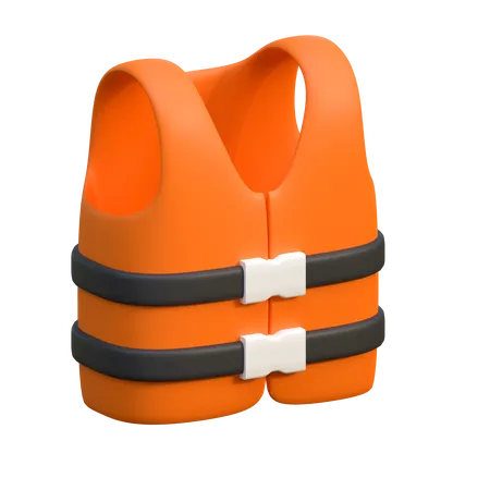 Emergency Life Jacket Icon Summer Beach Holiday 3 D Illustration 3D Icon