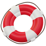 3d floating lifebuoy logo
