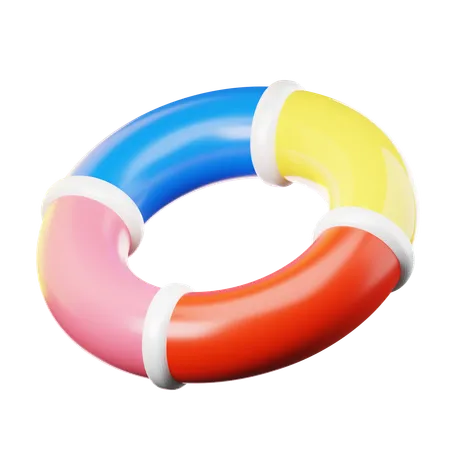 3 D Icon Summer Lifebuoy Isolated On Transparent Background 3 D Illustration High Resolution 3D Icon