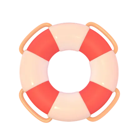Introducing Our 3 D Illustration Of A Coastal Safety Beach Lifebuoy Your Symbol Of Protection By The Shimmering Shores 3D Icon