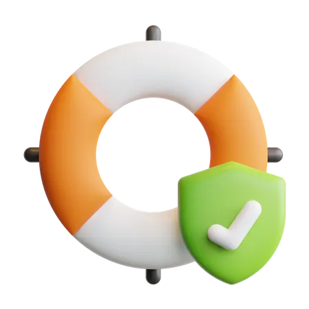 Lifebuoy Insurance  3D Icon