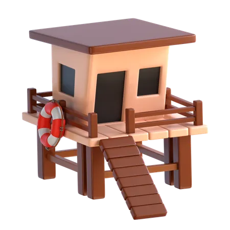 Lifeguard Tower  3D Icon