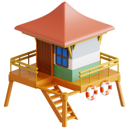 Lifeguard Tower  3D Icon
