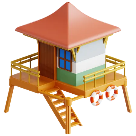 Lifeguard Tower  3D Icon