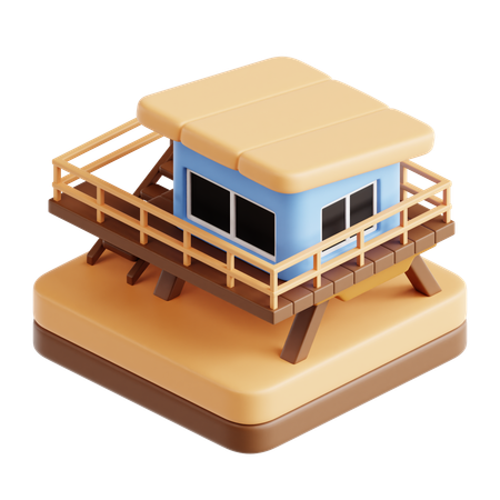 Lifeguard Tower  3D Icon