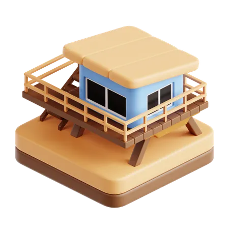 Lifeguard Tower  3D Icon