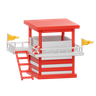 lifeguard tower 3d logo