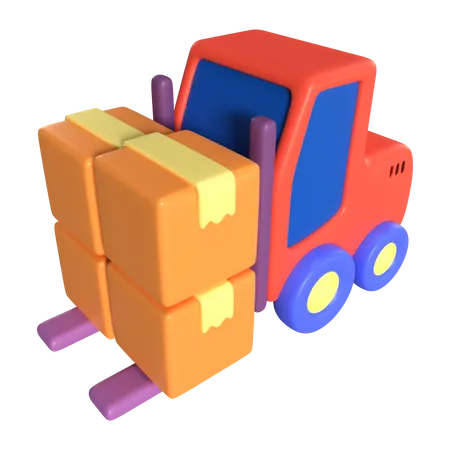 This Is Lift Truck 3 D Render Illustration Icon High Resolution Png File Isolated On Transparent Background Available 3 D Model File Format BLEND OBJ FBX And GLTF 3D Icon