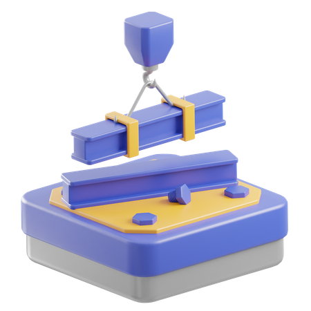 Lifting Crane  3D Icon