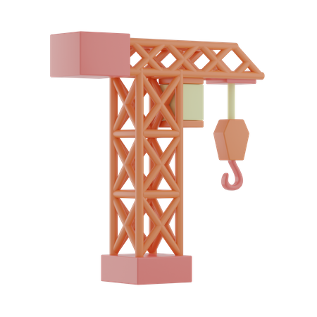 Lifting Crane 3D Illustration