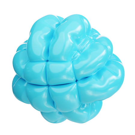 Light blue inflatable balloon  3D Icon