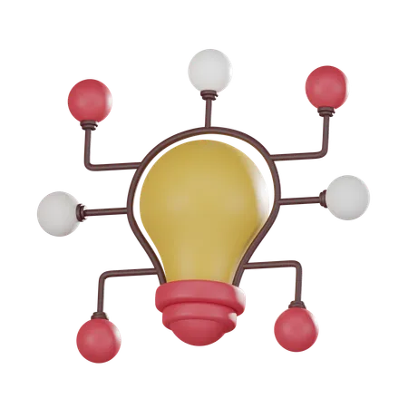Innovation With Light Bulb Symbolizing Business Start Up And Growth Perfect For Tech Business And Design Projects 3 D Render 3D Icon